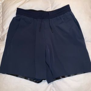 Lululemon Men’s shorts w/ liner size Med. -Blue